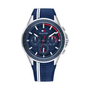 Reloj Tommy Hilfiger Denim para hombre de cuero negro 1791800